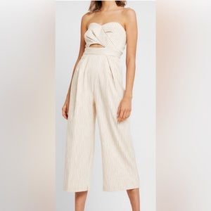 Topshop Womens Mustard Yellow Strapless Jumpsuit US4